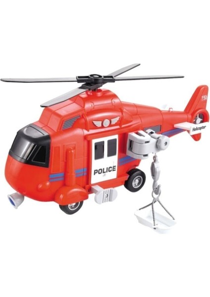 Kutulu Sürtmeli Sesli Işıklı Helikopter 1:16