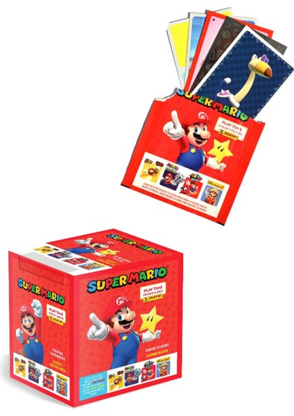 Super Mario Sticker Kartları - 1 Paket