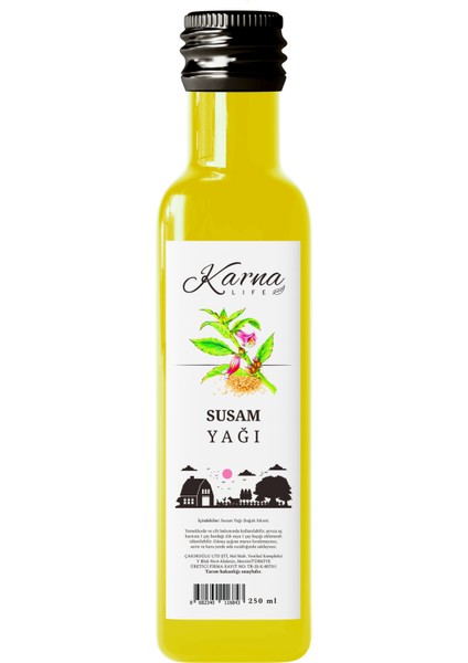 Karna Life Susam Yağı 250ML - Saf ve Doğal