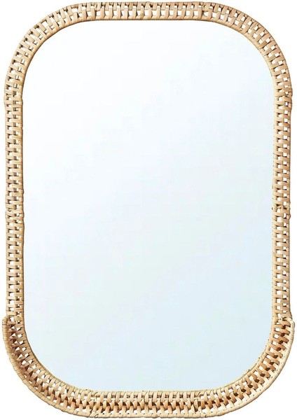 Sommarbo Duvar Aynası , Rattan, 53X76 cm Dekoratif Ayna