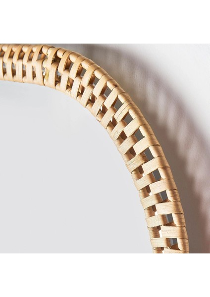 Sommarbo Duvar Aynası , Rattan, 53X76 cm Dekoratif Ayna