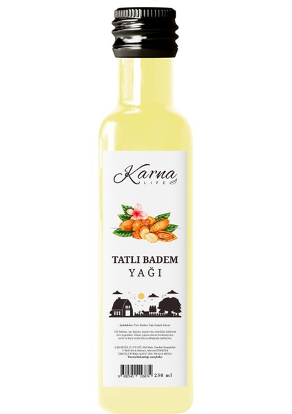 Tatlı Badem Yağı 250ML - Saf ve Doğal