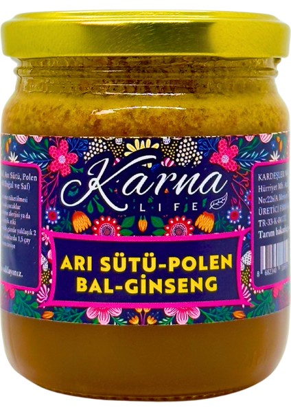 Karna Life Doğal Arı Sütü + Polen + Bal + Ginseng 240GR