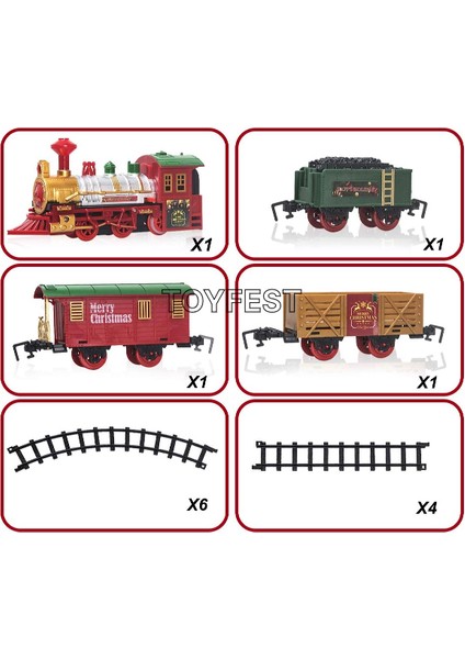 Renkli Christmas Yılbaşı Ağaç Dekoru Için Işıklı ve Sesli Classic Lüks Tren Seti modelleri