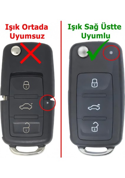Volkswagen Polo 5 Golf 6 T6 Caddy Uyumlu Uds Anahtar Kabı Kumanda Kabı Oto Anahtarlık Pimli Logolu indirimleri