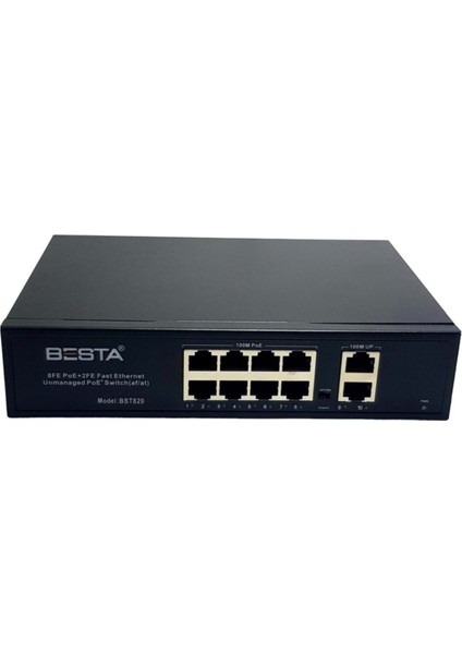 BST-820 Besta 8+2 Port 10/100 Poe Switch-Power Over Ethernet