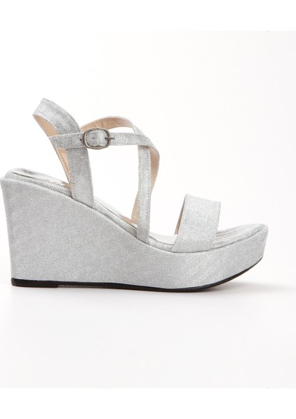 Kadın Gümüş Özel Üretim Dolgu Topuklu Sandalet fiyatları