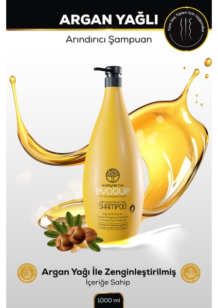 Saç Rengi Koruyucu Arındırıcı Şampuan, Argan Yağı ve Zeytin Yağı Içerir, PARABENSIZ-SÜLFATSIZ,1000ML