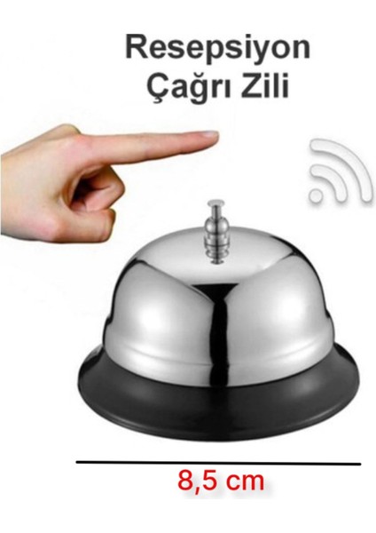 Hotel Resepsiyon Görevli Çağırma Zili - Restoran Şef Zili - 8.5 cm