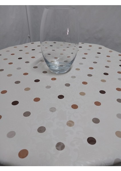 Pvc Silinebilir Muşamba Yuvarlak Masa Örtüsü Çap 140CM