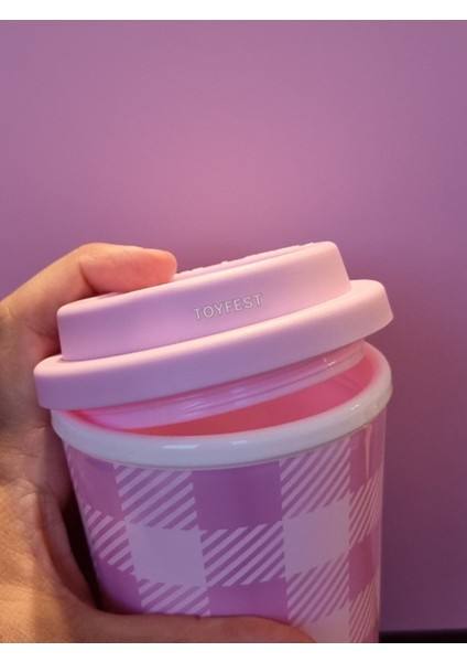 Pembe - Lila Ekoseli Mug ve Simli Kulak Boynuz Dekorlu Yumuşak Peluş Kulaklık 2 Li Set indirimleri