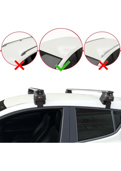 Toyota C-Hr 2017-2022 Arası ile Uyumlu Ace-4 Ara Atkı Tavan Barı Gri 2 Adet fiyatları