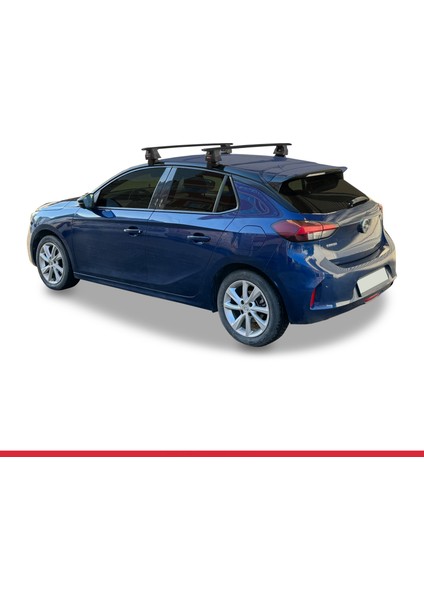 Opel / Vauxhall Corsa (F) 2019 ve Sonrası ile Uyumlu Ace-4 Ara Atkı Tavan Barı Siyah 2 Adet modelleri