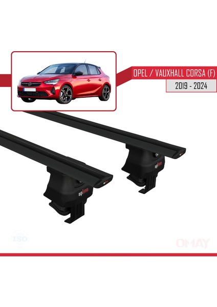 Opel / Vauxhall Corsa (F) 2019 ve Sonrası ile Uyumlu Ace-4 Ara Atkı Tavan Barı Siyah 2 Adet fırsatları