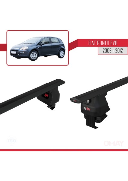 Fiat Punto Evo (199) 2009-2012 Arası ile Uyumlu Ace-4 Ara Atkı Tavan Barı Siyah 2 Adet fırsatları