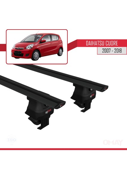 Daihatsu Cuore 2007-2018 Arası ile Uyumlu Ace-4 Ara Atkı Tavan Barı Siyah 2 Adet modelleri