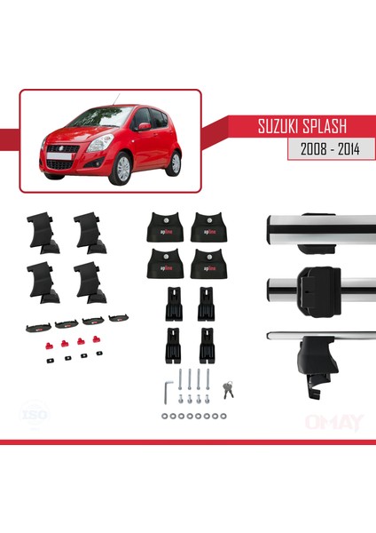 Suzuki Splash 2008-2014 Arası ile Uyumlu Ace-4 Ara Atkı Tavan Barı Gri 2 Adet indirimleri