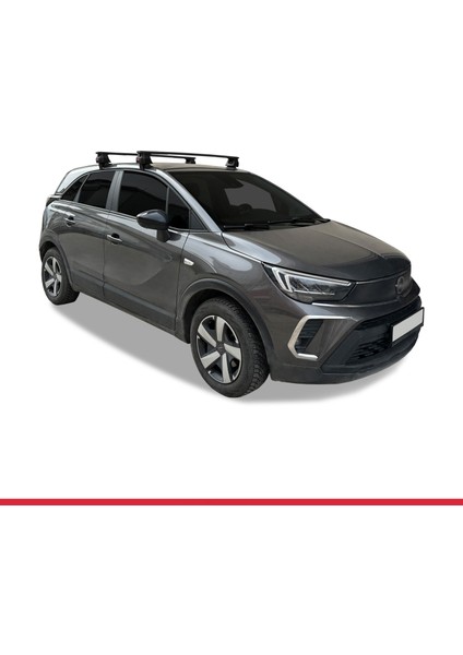 Opel / Vauxhall Crossland 2020 ve Sonrası ile Uyumlu Ace-4 Ara Atkı Tavan Barı Siyah 2 Adet modelleri