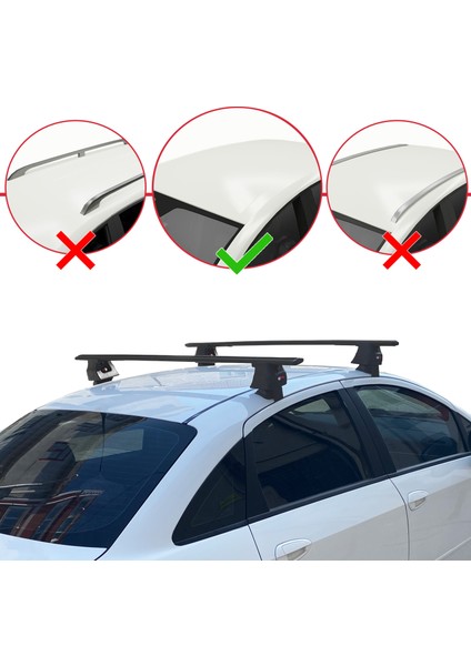 Fiat Linea 2007-2017 Arası ile Uyumlu Ace-4 Ara Atkı Tavan Barı Siyah 2 Adet fiyatları