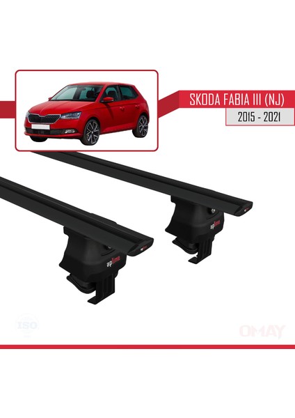 Skoda Fabia Iıı (Nj) 2015-2021 Arası ile Uyumlu Ace-4 Ara Atkı Tavan Barı Siyah 2 Adet modelleri