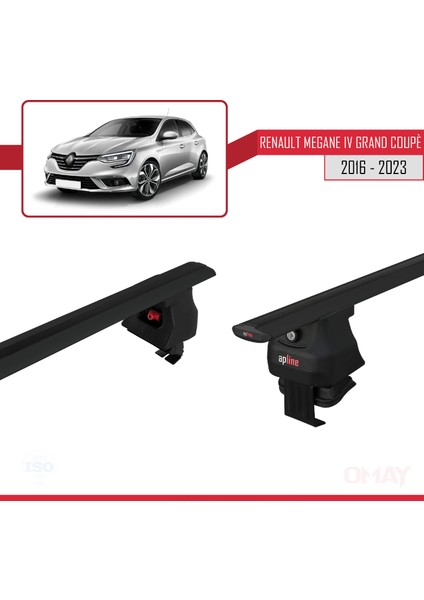 Renault Megane Iv Grand Coupé 2016-2023 Arası ile Uyumlu Ace-4 Ara Atkı Tavan Barı Siyah 2 Adet fırsatları