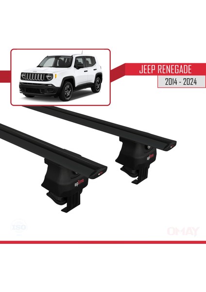 Jeep Renegade (Bu) 2014 ve Sonrası ile Uyumlu Ace-4 Ara Atkı Tavan Barı Siyah 2 Adet modelleri