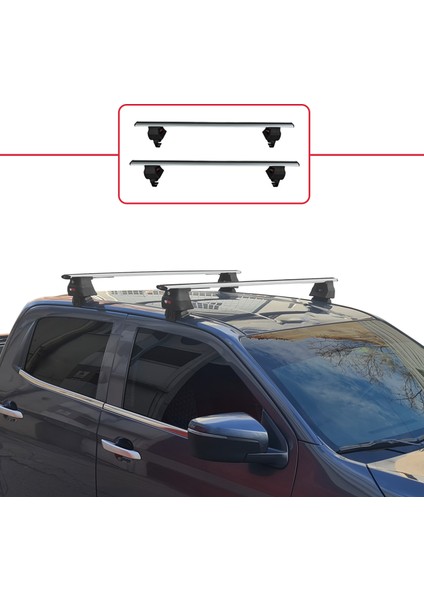 Isuzu D-Max 2019 ve Sonrası ile Uyumlu Ace-4 Ara Atkı Tavan Barı Gri 2 Adet fiyatları