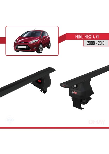 Ford Fiesta Vı 2008-2013 Arası ile Uyumlu Ace-4 Ara Atkı Tavan Barı Siyah 2 Adet