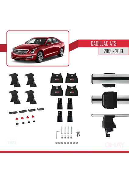 Cadillac Ats 2013-2019 Arası ile Uyumlu Ace-4 Ara Atkı Tavan Barı Gri 2 Adet indirimleri