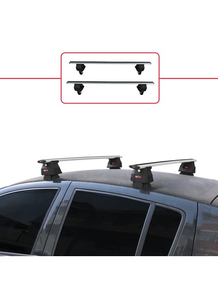 Renault Clio Iıı 2006-2012 Arası ile Uyumlu Ace-4 Ara Atkı Tavan Barı Gri 2 Adet fiyatları