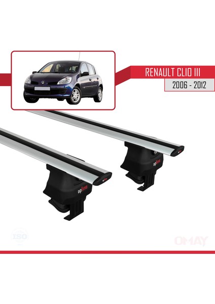 Renault Clio Iıı 2006-2012 Arası ile Uyumlu Ace-4 Ara Atkı Tavan Barı Gri 2 Adet fırsatları