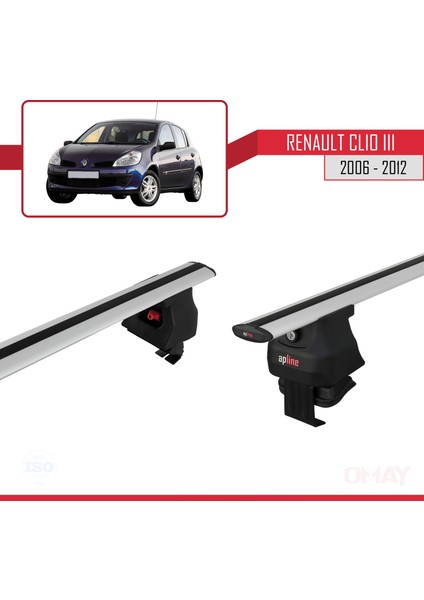 Renault Clio Iıı 2006-2012 Arası ile Uyumlu Ace-4 Ara Atkı Tavan Barı Gri 2 Adet indirimleri