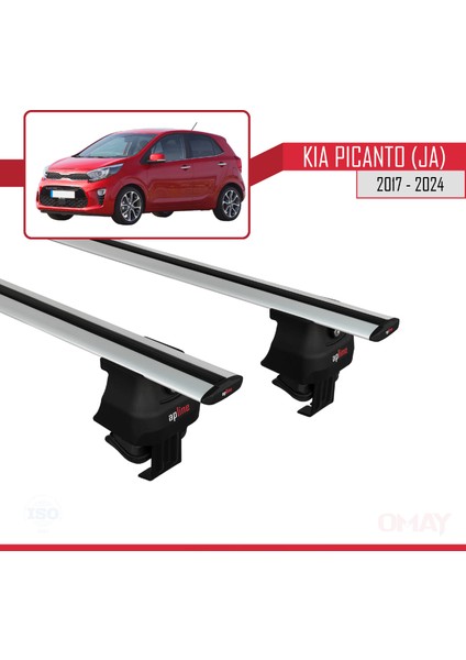 Kia Picanto (Ja) 2017 ve Sonrası ile Uyumlu Ace-4 Ara Atkı Tavan Barı Gri 2 Adet modelleri