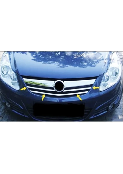 Ebal Oto Opel Corsa D Krom Ön Panjur 3 prç. 2007-2014 Arası P. Çelik