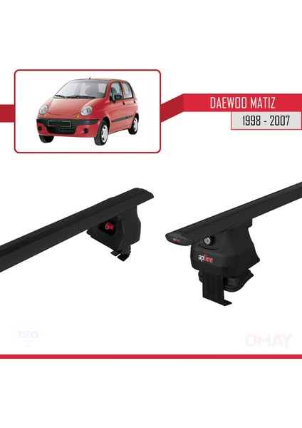 Daewoo Matiz 1998-2007 Arası ile Uyumlu Ace-4 Ara Atkı Tavan Barı Siyah 2 Adet fırsatları