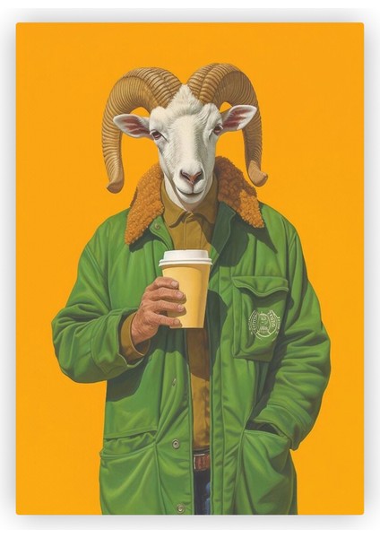Modern ve Cool Koç Ahşap Poster 20X29 cm