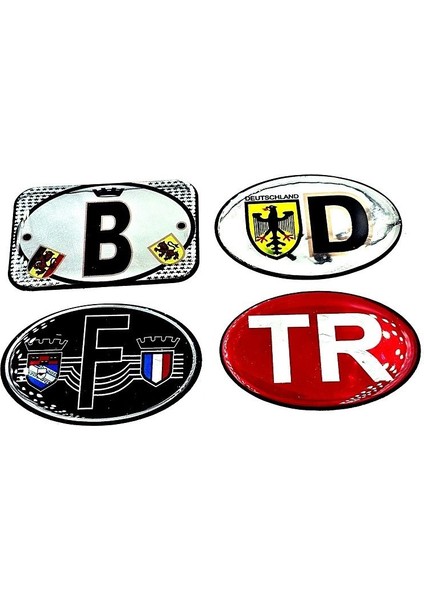 Etiketçilere Özel Sticker Damla Harf Set 4'lu Sticker Damla (B - D - F- Tr) Model 1