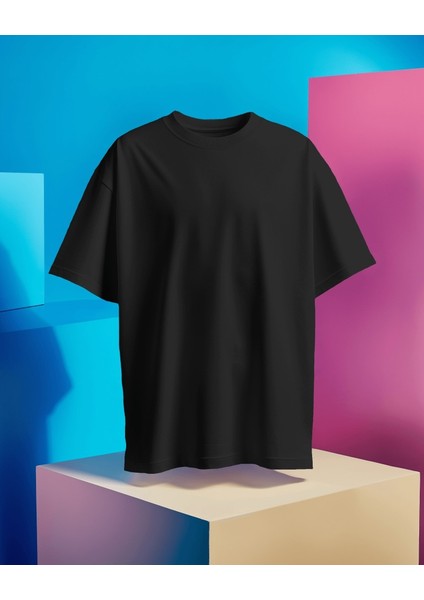 Unisex Pamuklu Likralı Bisiklet Yaka Relaxed Fit Basic Tişört Düz modelleri
