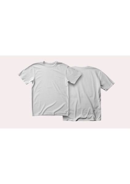 Unisex Pamuklu Likralı Bisiklet Yaka Relaxed Fit Basic Beyaz Tişört Düz fırsatları