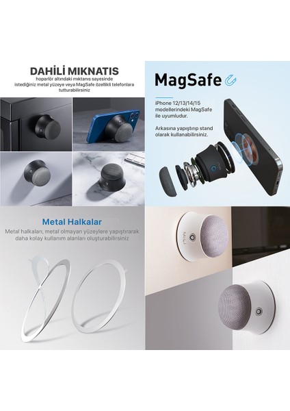 Mag-Soundmate MagSafe Mini Taşınabilir Bluetooth Hoparlör