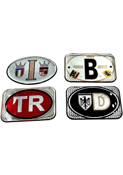 Etiketçilere Özel Sticker Damla Harf Set 4'lu Sticker Damla (I - B - Tr- D) Model 2