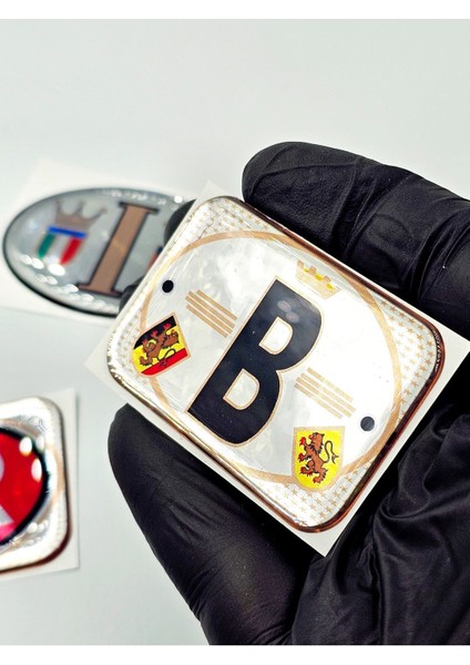 Etiketçilere Özel Sticker Damla Harf Set 4'lu Sticker Damla (I - B - Tr- D) Model 2 modelleri