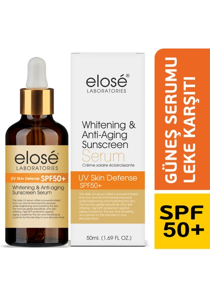 Spf 50+ Leke Karşıtı Güneş Koruma Serumu 50ML.