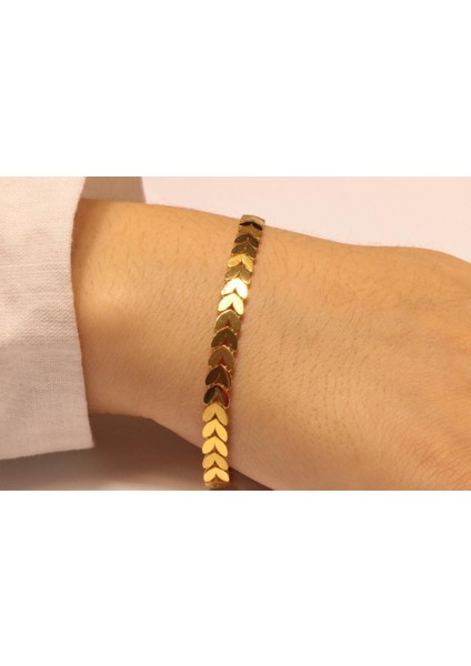 14 Ayar Altın Başak Model Bileklik