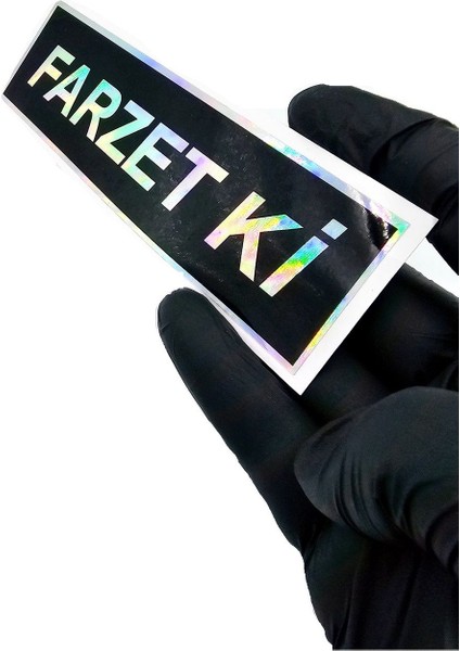Farzet Ki Sticker Hologramlı Oto Sticker Oto Cam Yazısı - Farzet Ki Araba Cam Yazı Sticker