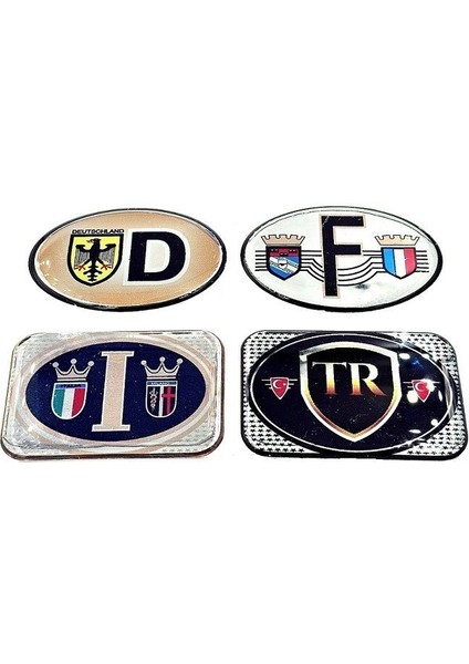 Etiketçilere Özel Sticker Damla Harf Set 4'lu Sticker Damla (D - F - I- Tr) Model 3
