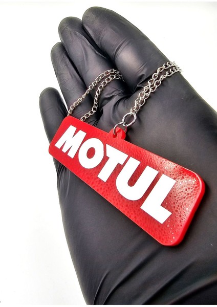 Araba Ayna Süsü Çift Taraflı Motul - Pleksi Çift Taraflı Motul Zincirli Model