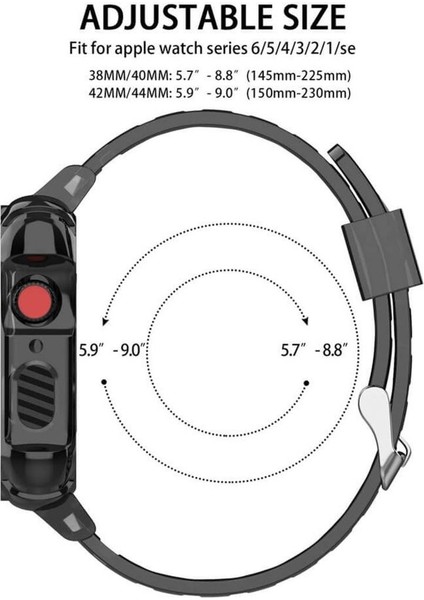 - Apple Watch Uyumlu Spor Kordon Kayış Kasa Koruma 38MM 40MM 41MM modelleri