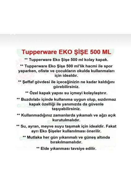 Eco Şişe Turuncu 500 ml Suluk