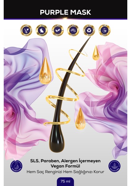 Ocean Sarı, Gümüş ve Platin Saçlar Için Mor Maske 75ML Vegan, Renk Koruyucu, Turunculaştırma Karşıtı fiyatları